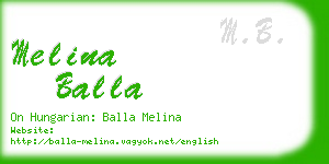 melina balla business card